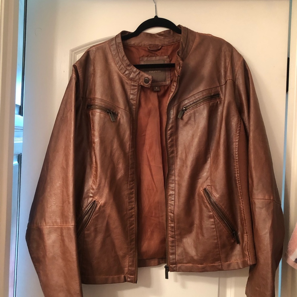 Fux brown leather Maurice’s jacket